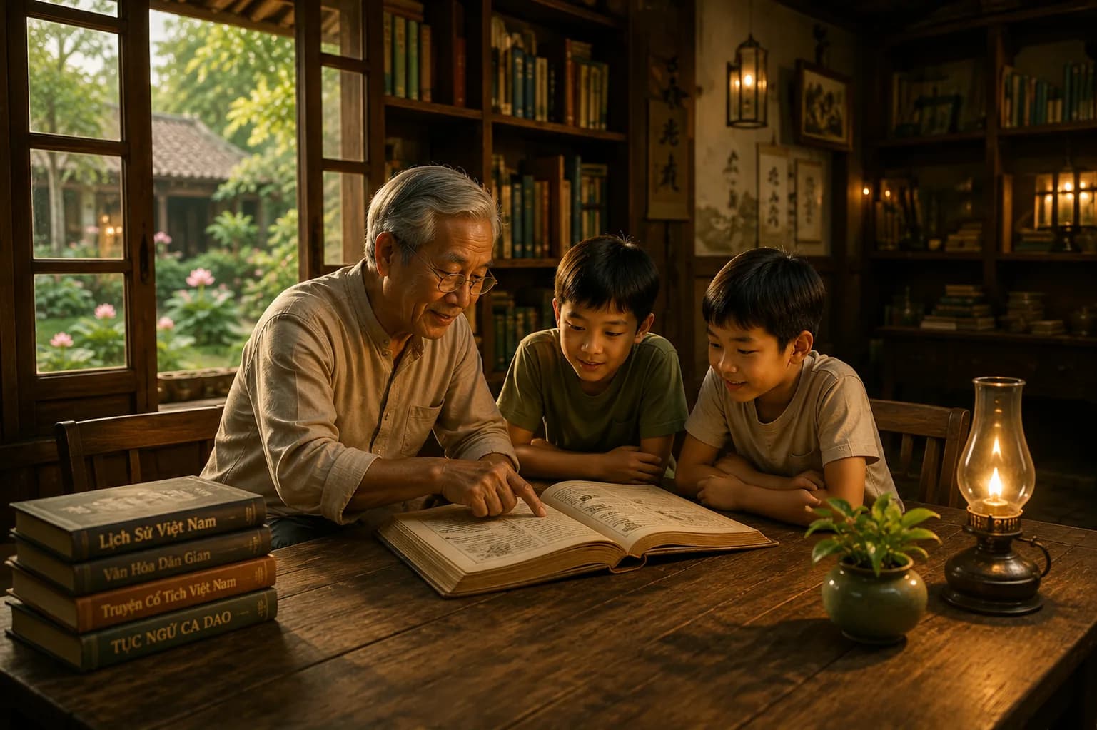 Đọc sách cùng ông giáo