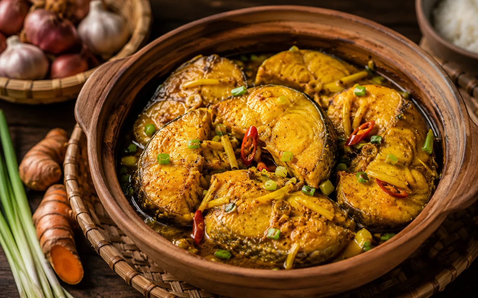 Cá trắm kho nghệ