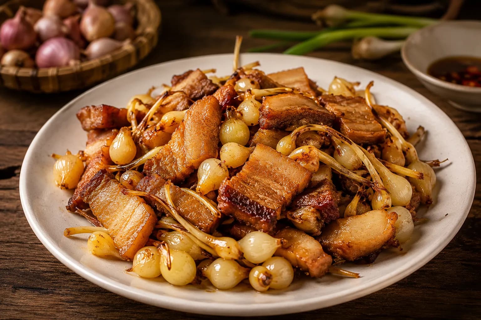 Thịt kho hành tăm