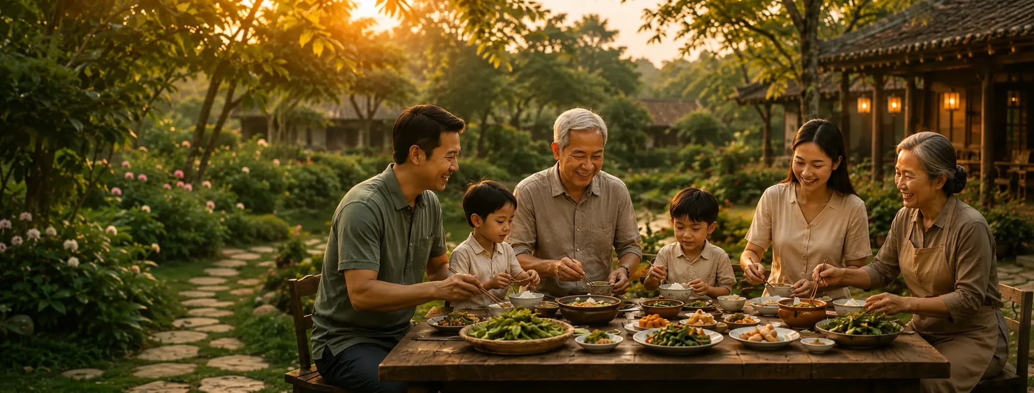 Trải nghiệm gia đình tại Làng Choa